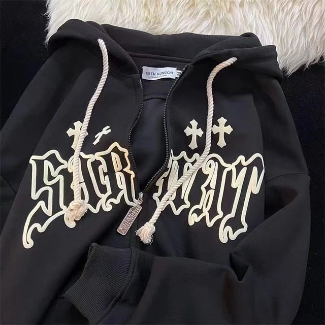 Y2K Zip Up Hoodie