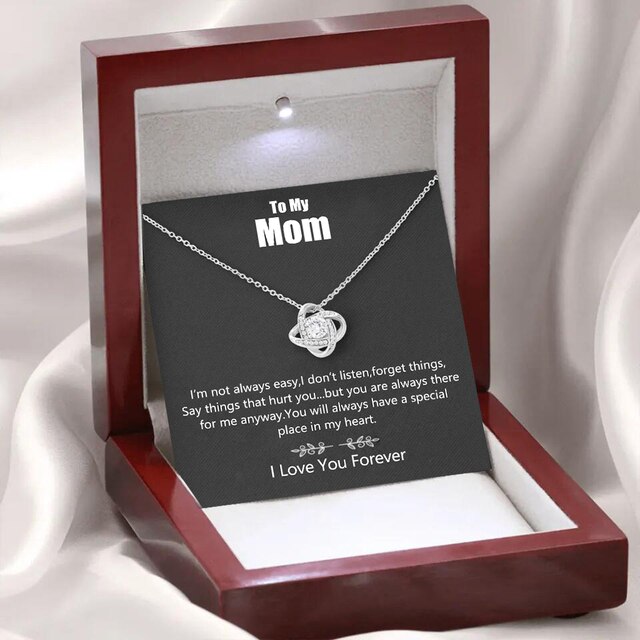 Mother's Day Gift Neckless LED Rose Box