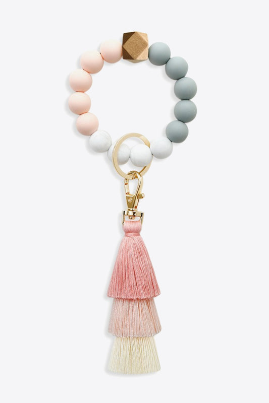 3-Pack Bead Wristlet Key Chain with Tassel