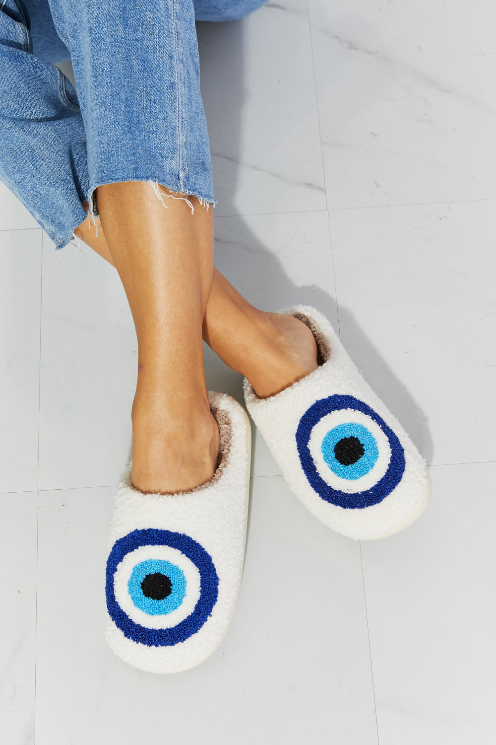 Evil Eye Plush Slipper