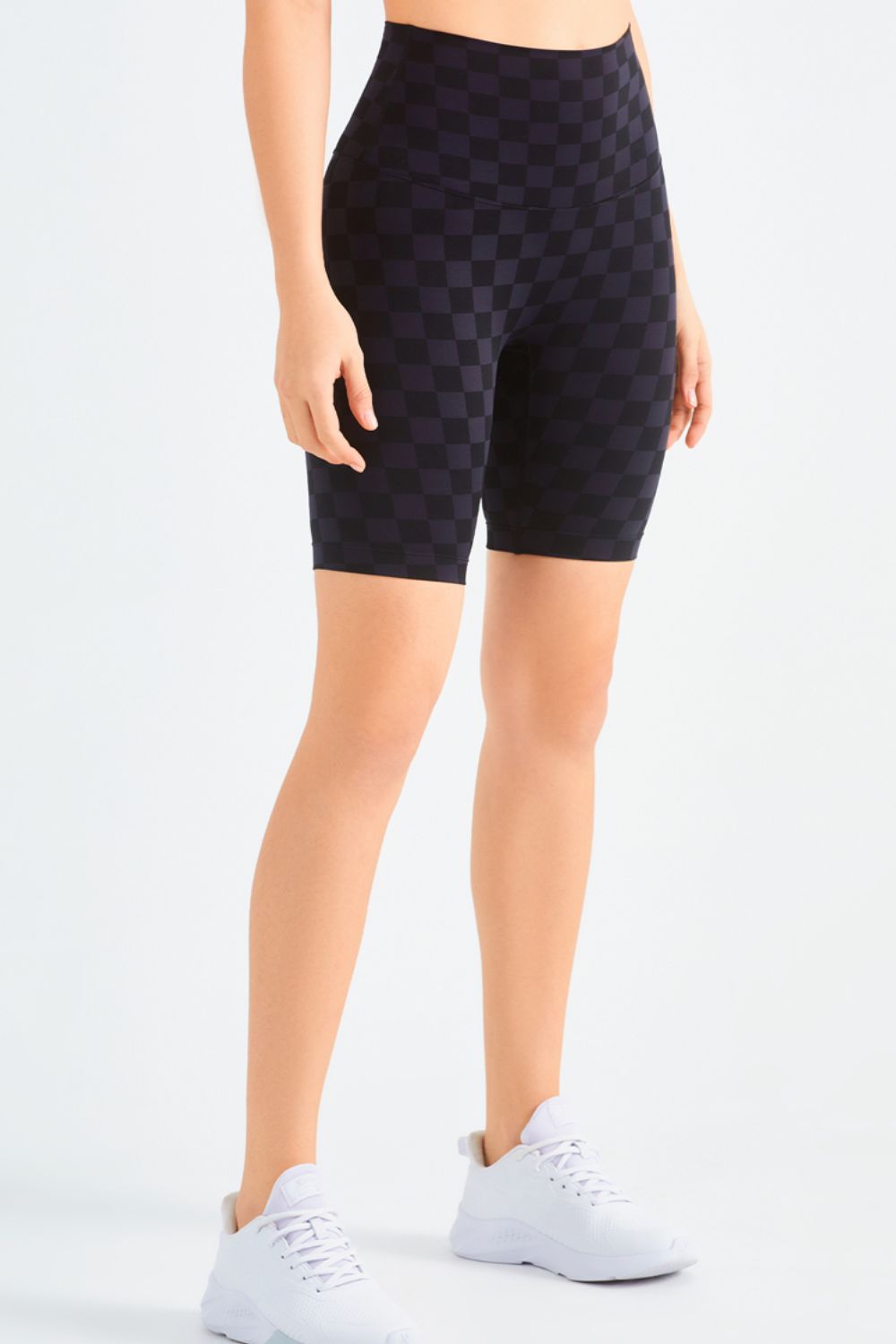 Checkered Biker Shorts