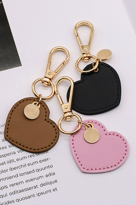 Assorted 4-Pack Heart Leather Keychain