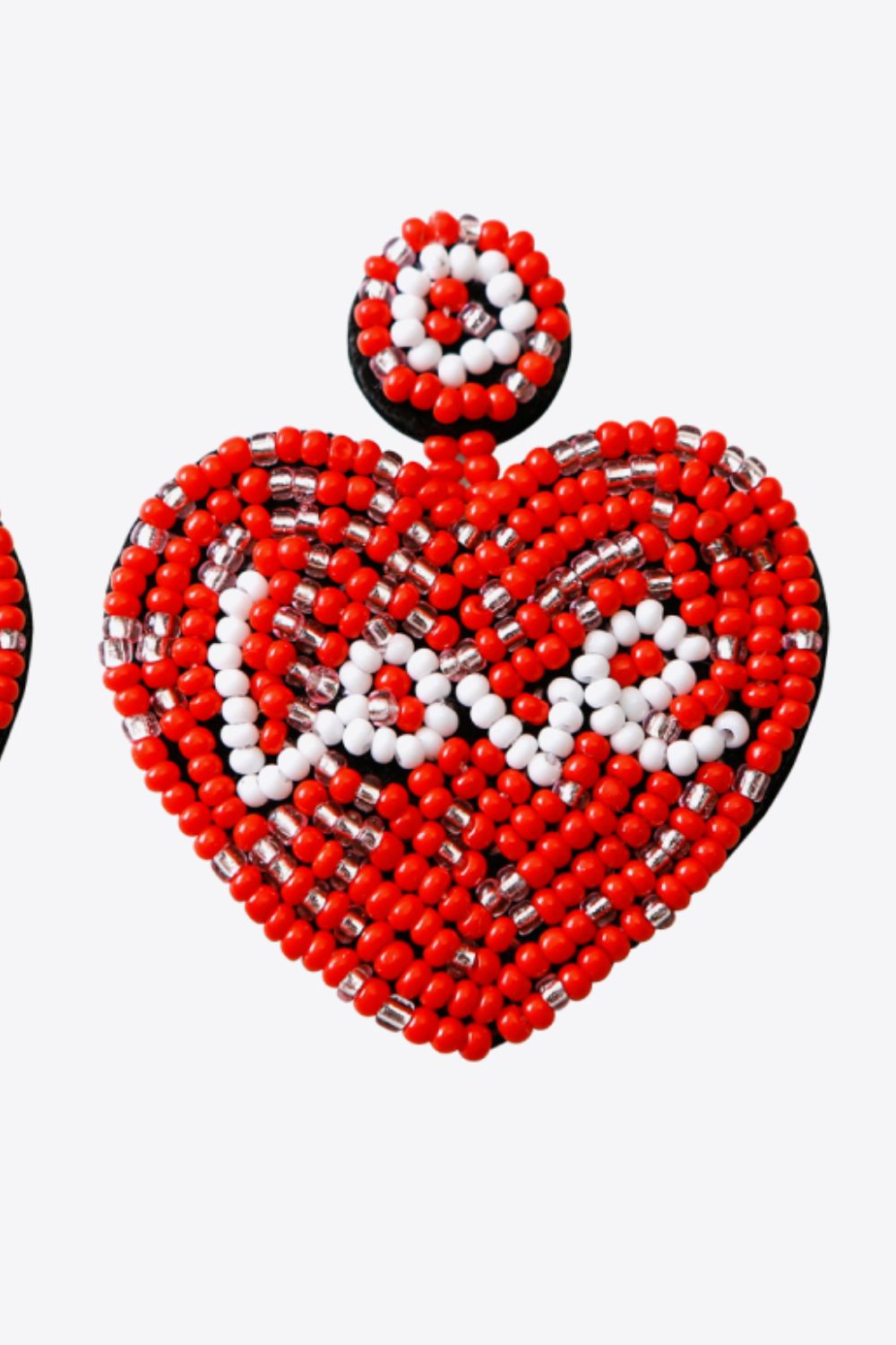 LOVE Beaded Heart Earrings