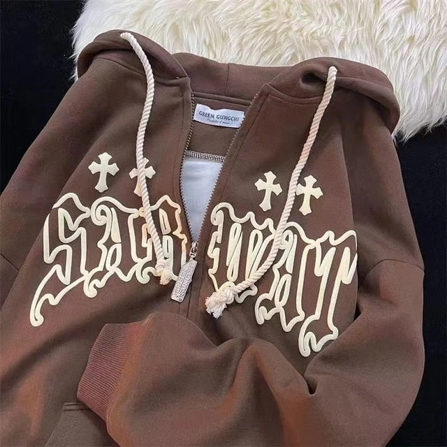 Y2K Zip Up Hoodie