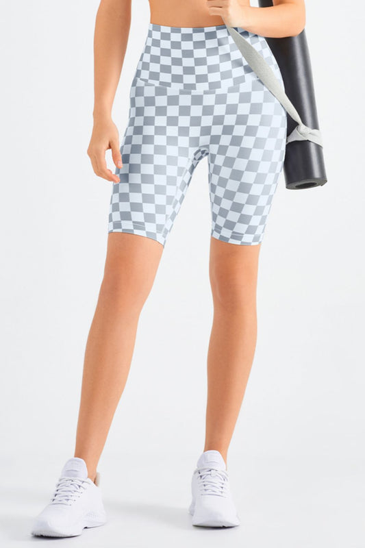 Checkered Biker Shorts